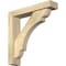 Ekena Millwork Olympic Block Rough Sawn Bracket w/ Offset Brace, Douglas Fir, 4"W x 18"D x 18"H BKT0402X18X18OLY05RDF - alternate 1